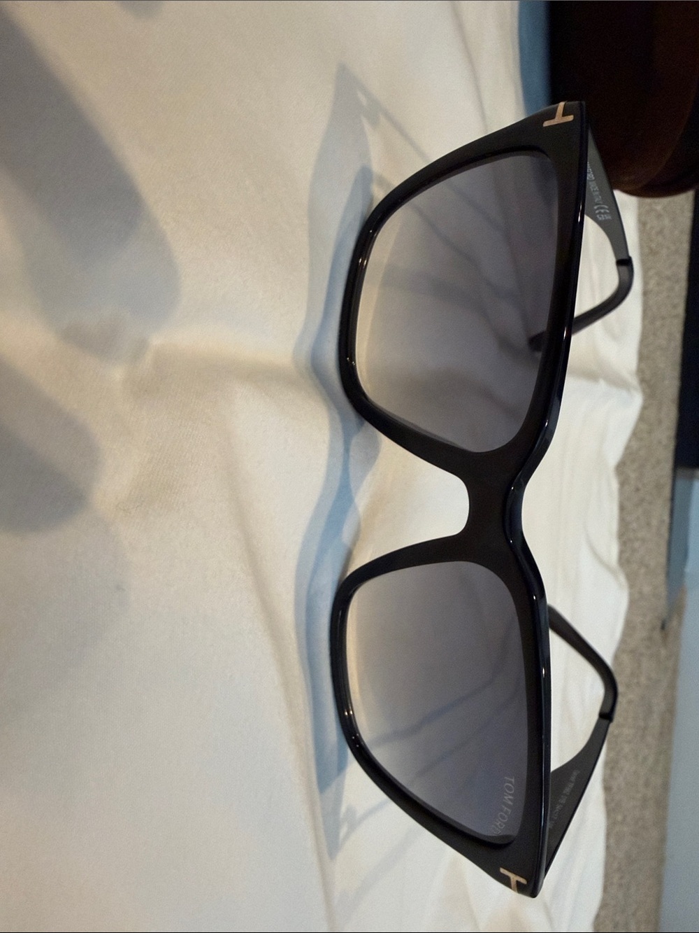 Tom Ford Black Sunglasses with Gray Gradient Lenses